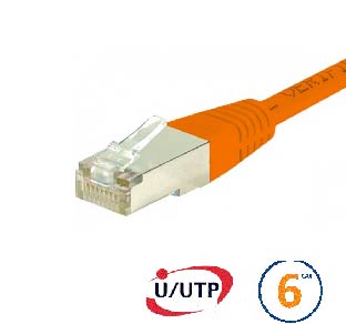 Cble RJ45 - ORANGE catgorie 6 F/UTP